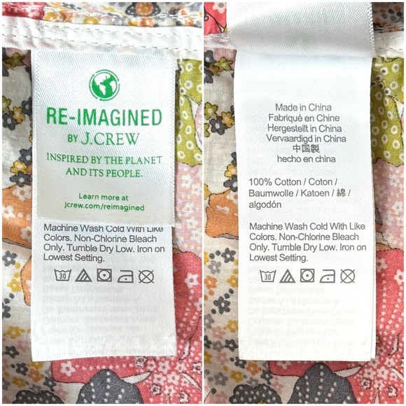 J CREW LIBERTY LONDON Colorful Multi Floral Print Cotton Pull On Camp Shorts XXS - Picture 8 of 8